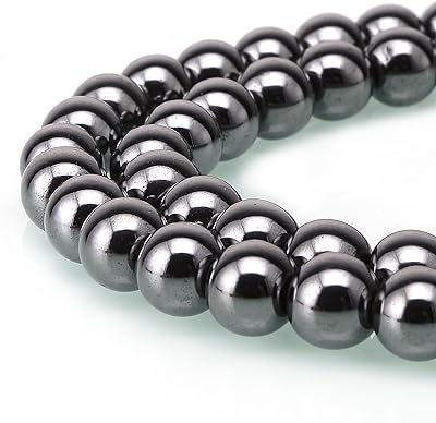 Perles brc en hématite, perles rondes en vrac de 6 mm, pierre d'énergie