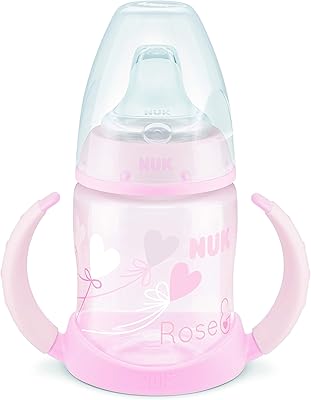 Bouteille nuk first choice + learner, 150 ml, 6 mois et plus, rose