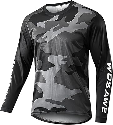 Maillot de cyclisme à manches longues labemos pour homme, maillot de vtt