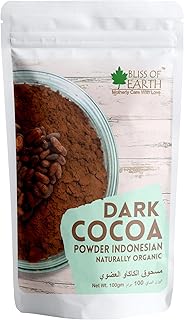 Bliss of earth poudre de cacao noir biologique naturelle pour la pâtisserie, gâteau