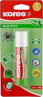 Bâton de colle écologique kores, solide, lavable, non toxique, 20 g, blister