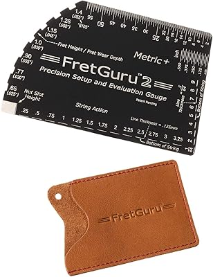 Jauge de cordes fretguru 8 en 1 par metric+ luthier de précision cnc