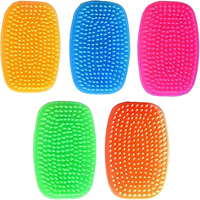 Brosse à cheveux démêlante multicolore 5 pièces pour hommes, femmes et enfants, ensemble