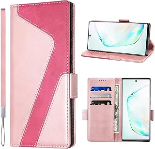 Llangelm coque mobile samsung galaxy note 10 plus avec fermoir magnétique en cuir