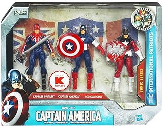 Figurine d'action exclusive de 4 pouces de captain america paquet de 3 the