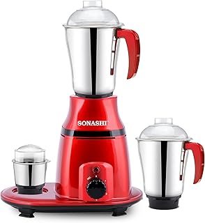 Mélangeur-broyeur sonashi 3 en 1, 750 watts (rouge-noir) sb-193