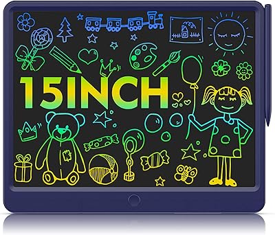 Tablette d'écriture lcd wikui pour enfants, planche à dessin électronique colorée de 15
