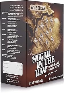 Sucre dans le sucre de canne brut demerara 300g, 60 bâtonnets