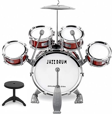 Cool baby jazz drum set pour les tout-petits ensemble de 5 tambours