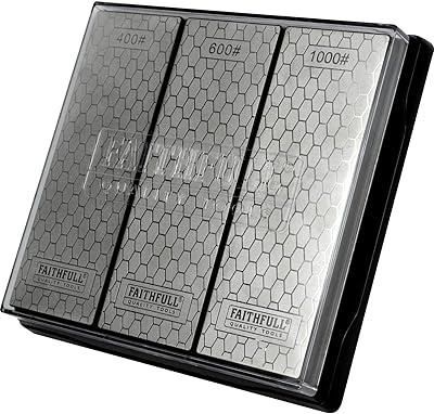 Pierre à aiguiser faithful diamond, 3 pierres : 400 g grossière, 600 g