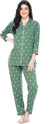 Ensemble pyjama en coton imprimé panda avec chemise et ensemble pyjama pour femme