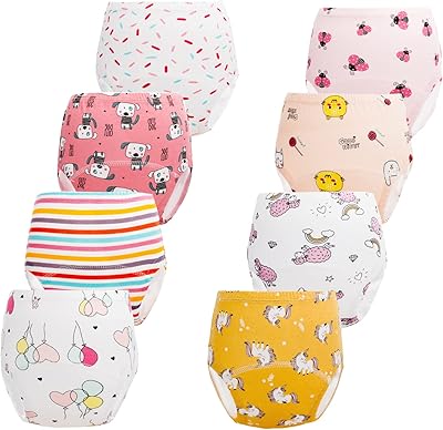 Culotte d'apprentissage de la propreté pour filles, design éducatif pour enfants, couleur blanche