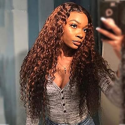 Perruque frontale ondulée pour femmes noires, perruque de cheveux humains bouclés avec fermeture