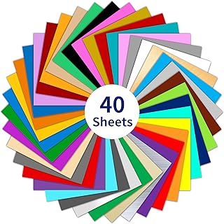 Feuilles de vinyle adhésif permanent mat et mat imodior, 12" x 12"