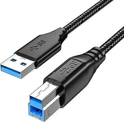 Câble usb 3.0 vers usb b, 1 paquet de câble mâle en nylon