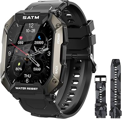 Montre intelligente militaire berodome pour hommes résistante à l'eau 5 atm montre