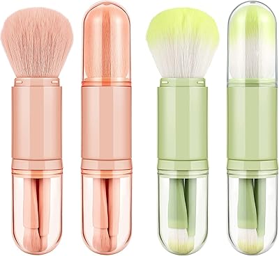 Ensemble de mini pinceaux de maquillage de voyage portables 4 en 1 2