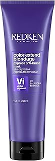 Redken | masque capillaire, pour cheveux blonds, teinte violette, réduit les cuivres, prolonge
