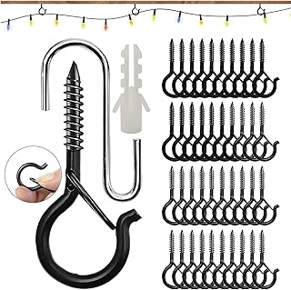 Paquet de 40 crochets lumineux en forme de q plafond pour armoires murales