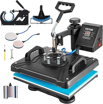 Presse à chaud numérique multifonctionnelle vivo 6 en 1 pour t-shirts et casquettes