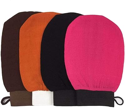Gants de bain exfoliants pour le corps profond aurete, 4 pièces, gant exfoliant