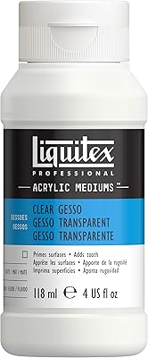 Apprêt de surface professionnel liquitex gesso, moyen, 118 ml (4 oz), transparent. Diaytar : L'excellence du service, la douceur des prix