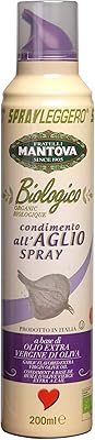 Spray d'huile d'olive extra vierge biologique de mantova à l'ail - 200 ml