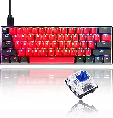 Clavier de jeu mécanique gfrkti creed gk61 sk61 60 % remplaçable à chaud