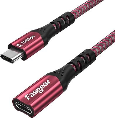 Câble d'extension usb type-c fasgear 10 gbps usb 3.1 gen 2 mâle à