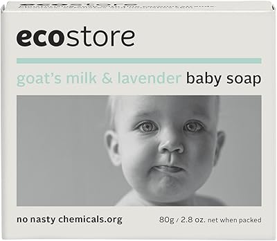 Savon hydratant pour enfants au lait de chèvre et lavande d'eco store.