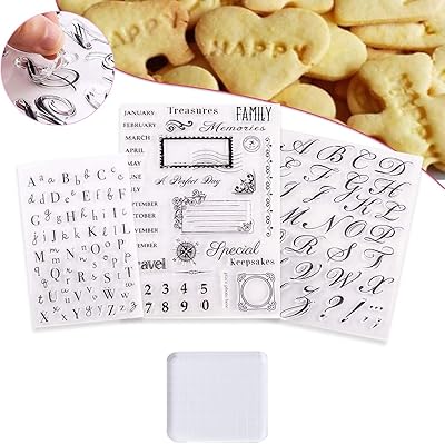 Outil d'estampage de gâteau avec lettres de l'alphabet sisi, chiffres, moules à gâteau