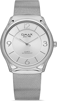 Montre analogique en maille pour homme de la collection classique avec cadran rond