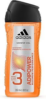 Gel douche adipower 3 en 1 pour corps, cheveux et visage pour homme