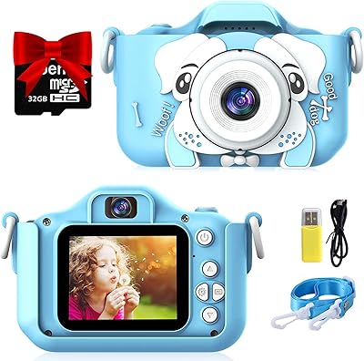 Caméra selfie numérique rechargeable à double appareil photo pour enfants de 200 mp