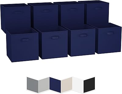 Paniers de rangement cubiques organisateurs 13 x pouces ensemble de 8 cubes robustes