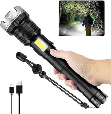 100 000 lumens 7 modes xhp90 lampe de poche led rechargeable avec lampes