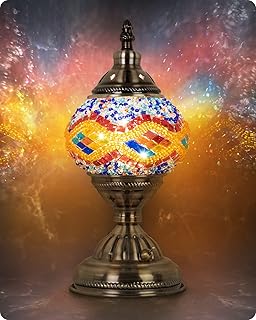 Lampe marocaine turque avec base en bronze - lampes de chevet en verre mosaïque tiffany faites à la main avec batterie rechargeable de 2000 mah (ampoule led incluse) (5). Faites des économies avec Diaytar, le leader du e-commerce discount au Sénégal