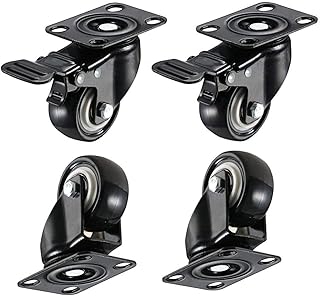 Roues pivotantes de 2 pouces avec frein et mousse de polyuréthane à 360