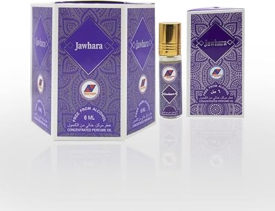 Huile de parfum concentrée jawhara 6 ml, 100 % sans alcool | produits
