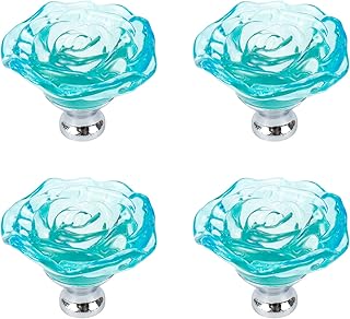 4 pièces faotep armoire en cristal tire boutons de traction roses
