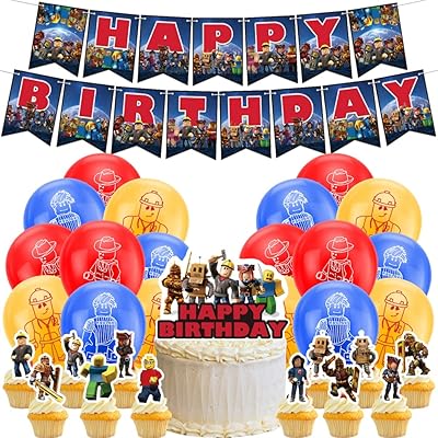 Ballons roblox décorations d'anniversaire fournitures de fête accessoires à l'hélium pour filles