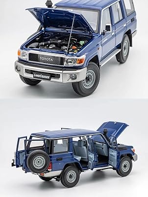 Modèle de voiture moulé sous pression toyota land cruiser j76 1/18 (bleu)
