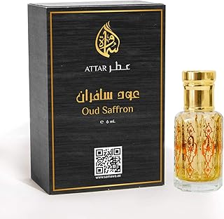 Huile de parfum concentrée samawa oud safran pour unisexe, 6 ml