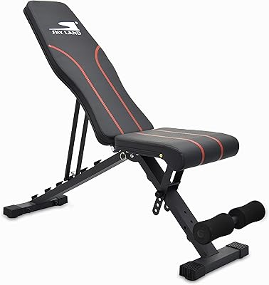 Banc de musculation skyland fitness, banc de musculation pliable et réglable pour l'entraînement