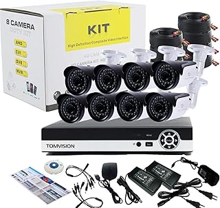 Kit de caméra de vidéosurveillance ahd 8 canaux 8 canaux 1080p/2.0mp 1920x1080 avec