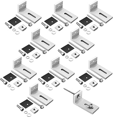 Kamtop 10 x 90° support de montage en l pour panneau solaire angle