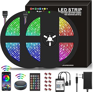 Bande lumineuse led wifi 10m, bande d'éclairage rvb 32,8 pieds, 300 led 5050