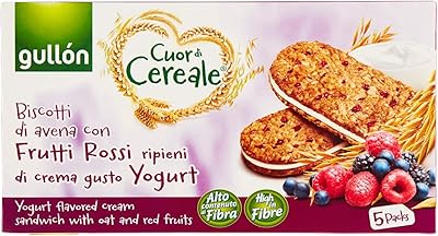 Boîte de biscuits sandwich au yaourt gullon, à l'avoine et aux fruits rouges