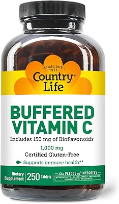 Comprimés de vitamine c country life 1000 mg de paved, 250 comprimés