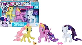 Jouets twilight sparkle, rarity et fluttershy de my little pony, paquet de 3